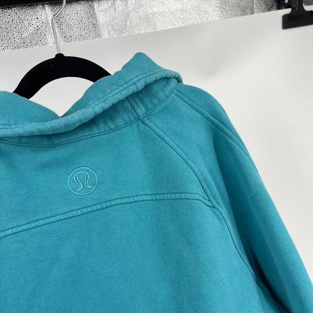 Lululemon Half Zip Scuba Oversized Funnel Neck XS S Turquoise Athleisure Gym
